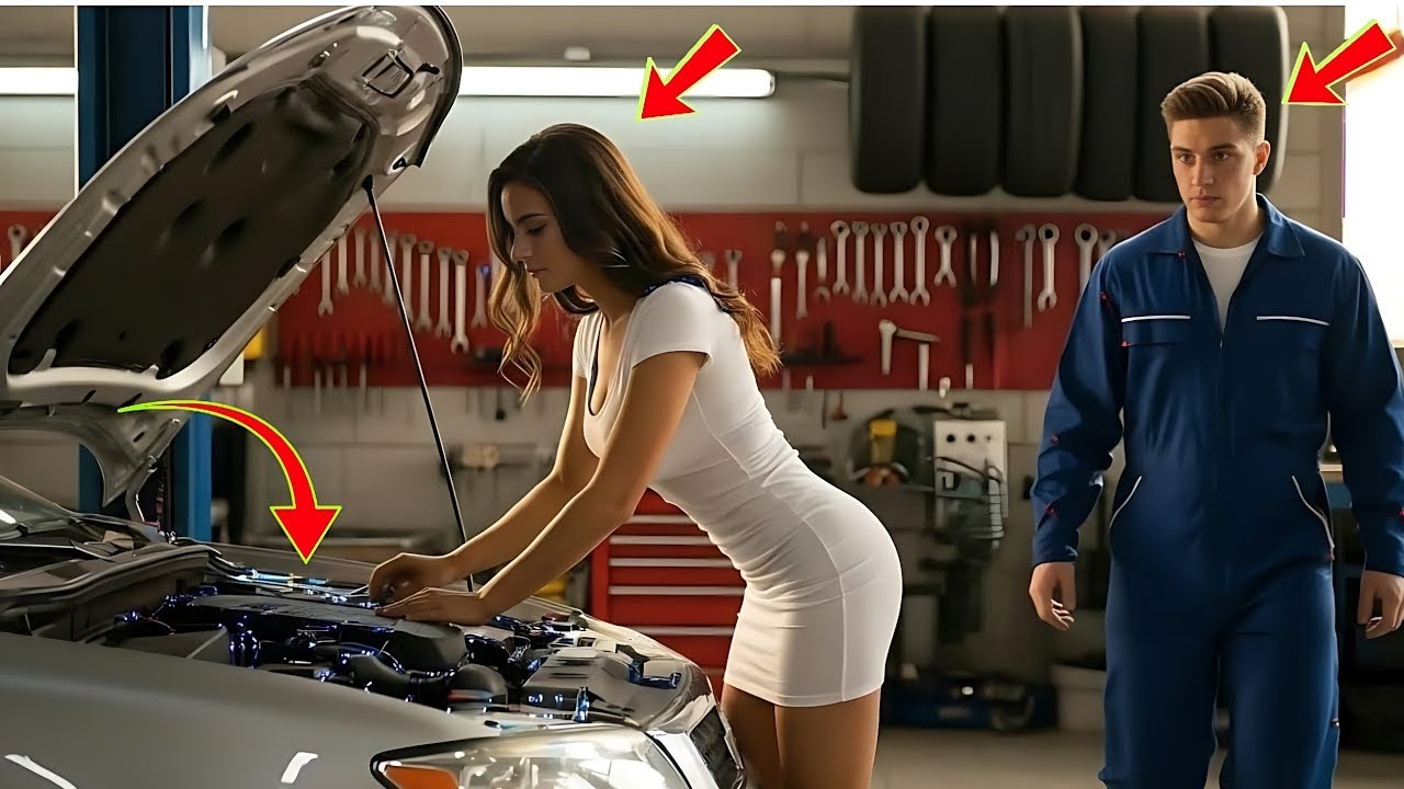„Junger Mechaniker hilft einer Frau – Doch sie hatte geheime Pläne, ihm näher zu kommen…”