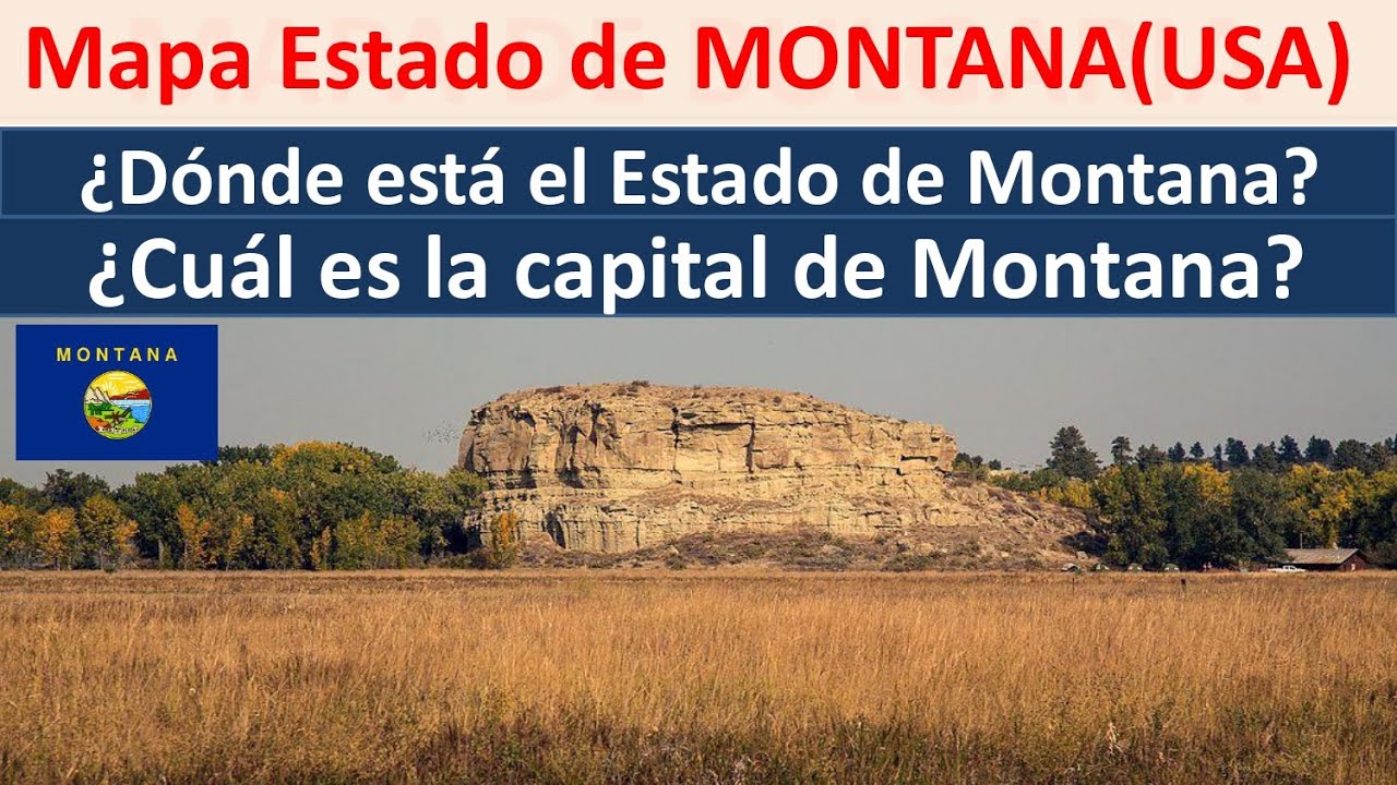 Mapa de Montana Estados Unidos. Capital de Montana. Donde esta Montana. Montana map
