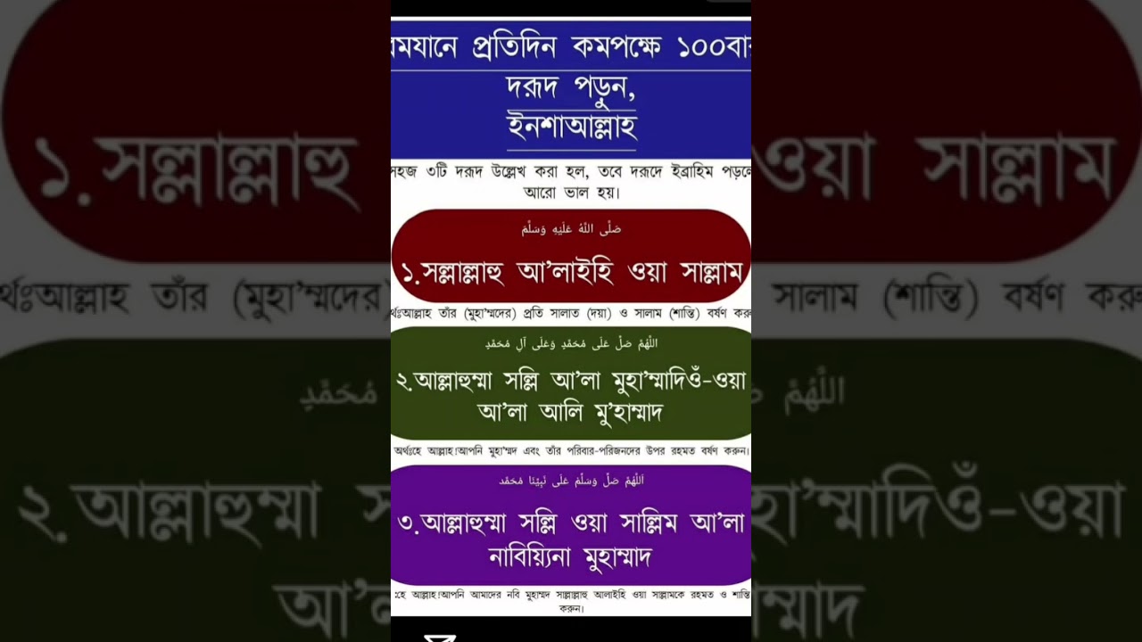 রমজানের দুরুদ পাঠ #ramadan #durud