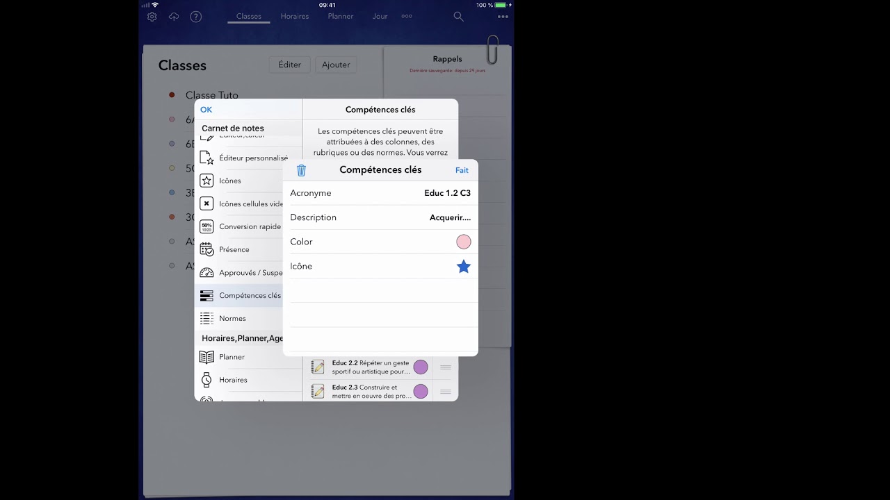 1. Enregistrer les compétences sur Idoceo. EPS. Pronote
