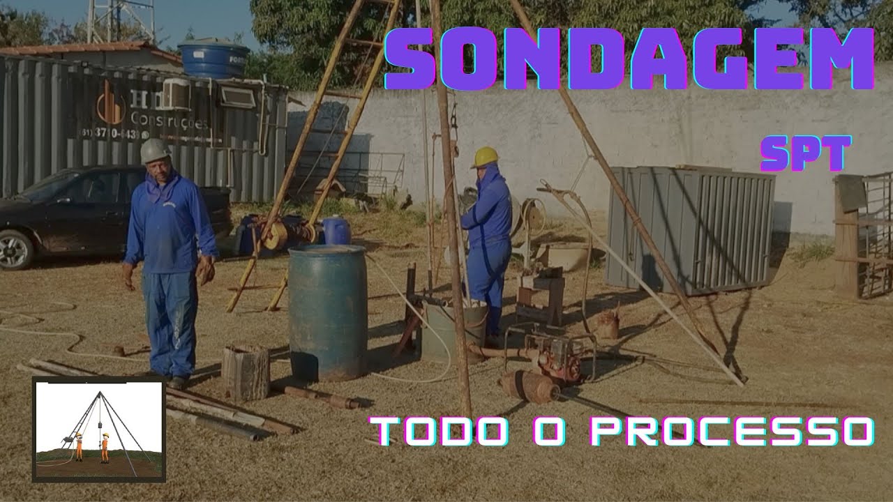 SONDAGEM SPT/ SONDAGEM MANUAL | Processo completo de perfura&ccedil;&atilde;o.