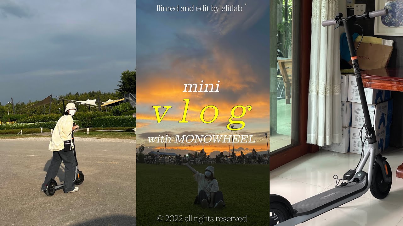 mini vlog with Ninebot D18W - Unboxing, ขี่สกู๊ตเตอร์ไฟฟ้าครั้งแรกที่สิงห์ปาร์ค 