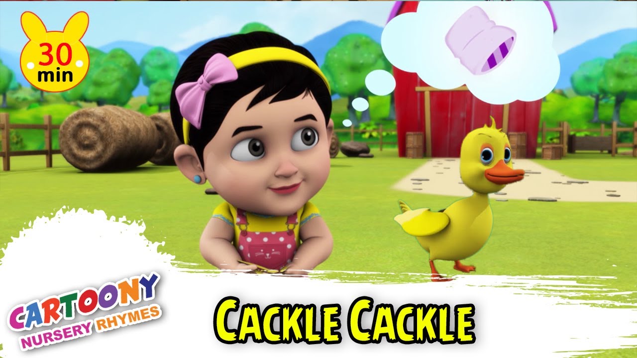 Cackle Cackle Mother Goose Rhymes | Nurasery English Rhymes For Kids | 30 Min Cartoony Poem