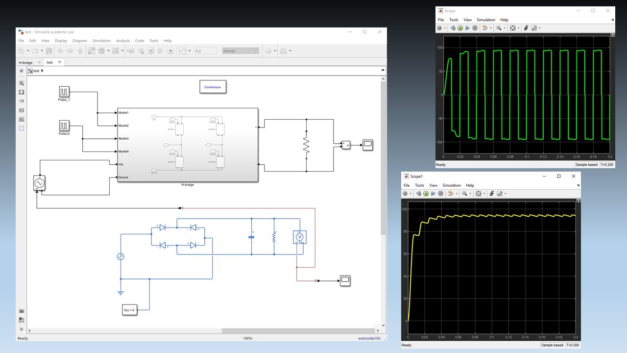 Как подключить компоненты/сигналы библиотеки Simscape к блокам Simulink, модель MATLAB Simulink