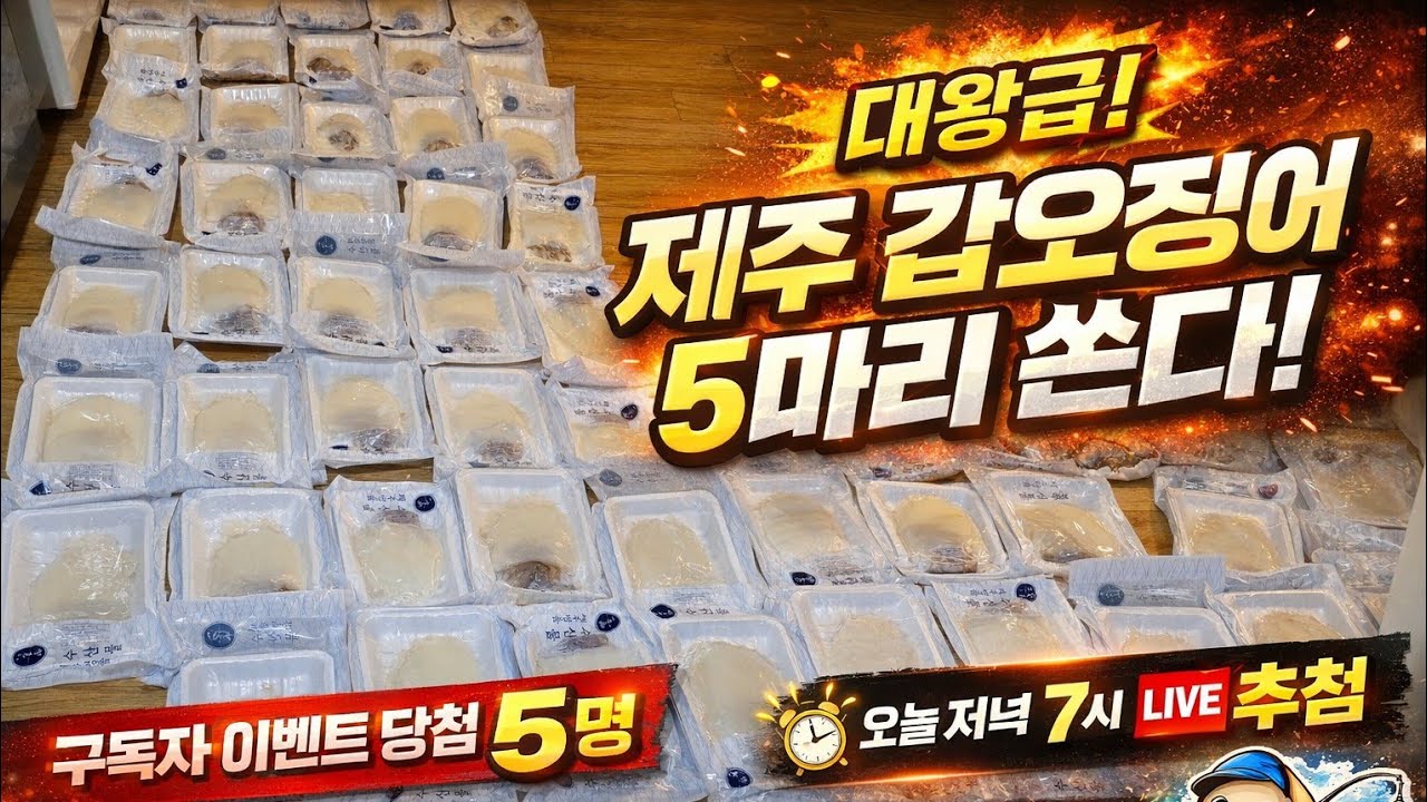 제주갑오징어낚시-3월18일 실시간 이벤트 추첨 (5명 -5마리)