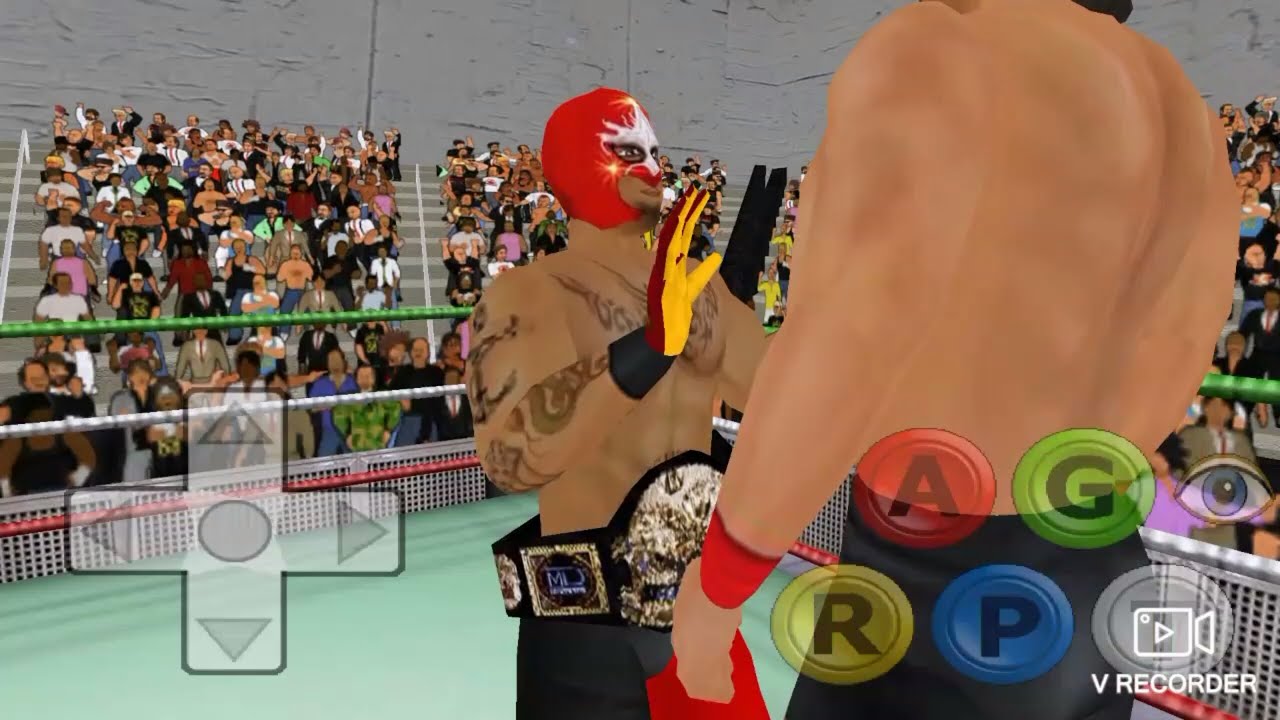 Wrestling Revolution 3D Rey Mysterio vs Giant Gonzalez (5 Stars Match)