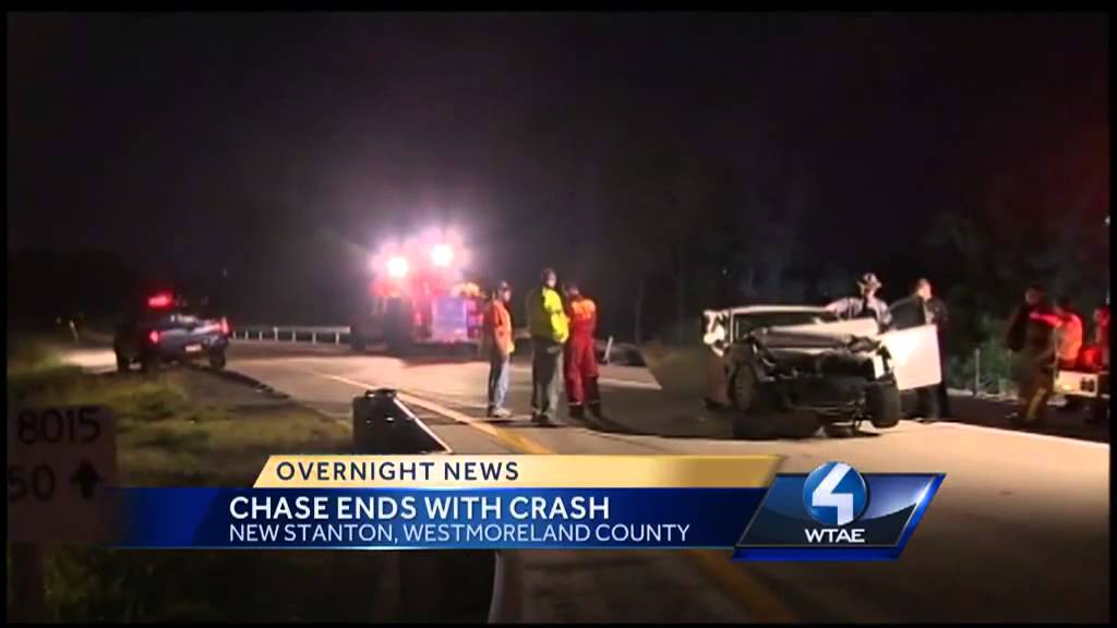 Chase ends with crash in New Stanton