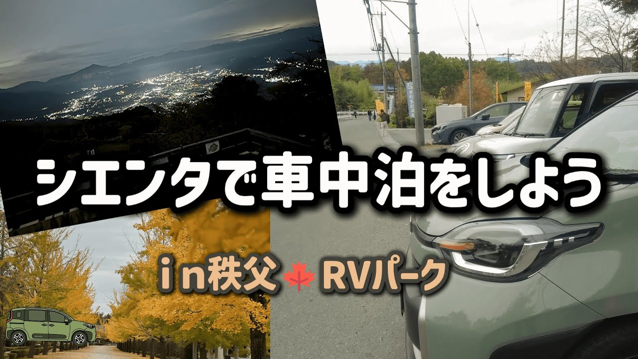 【初めての車中泊】実践編｜寝られたの？｜紅葉と雲海の美しい秩父、観光と食を大満喫
