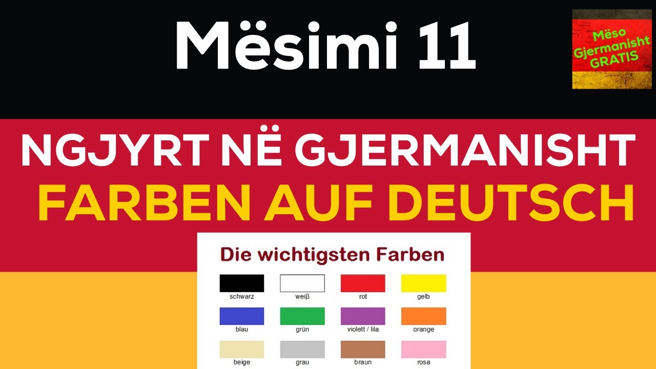 Ngjyrat n&euml; Gjuh&euml;n Gjermane I Farben