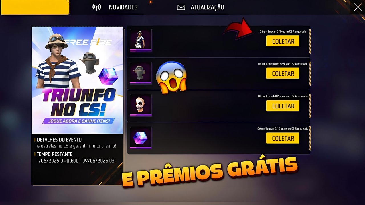 URGENTE!! COMO PEGAR O NOVO AVENTUREIRO GRÁTIS, RESGATE SEU CUBO, TROCA DE NICK E MAIS - FREE FIRE 