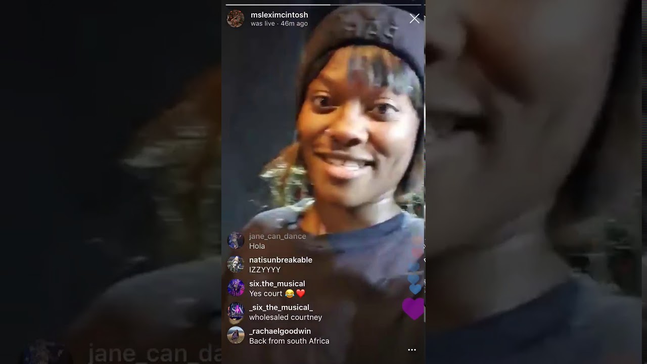 Lexi’s Six the Musical Warm up Instagram Live