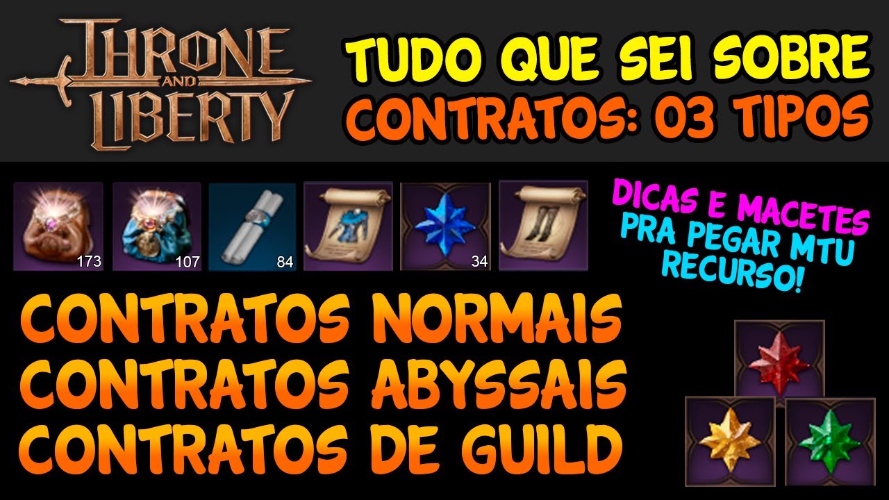 GUIA SOBRE CONTRATOS (03 TIPOS) - MARCO VEIO THRONE AND LIBERTY