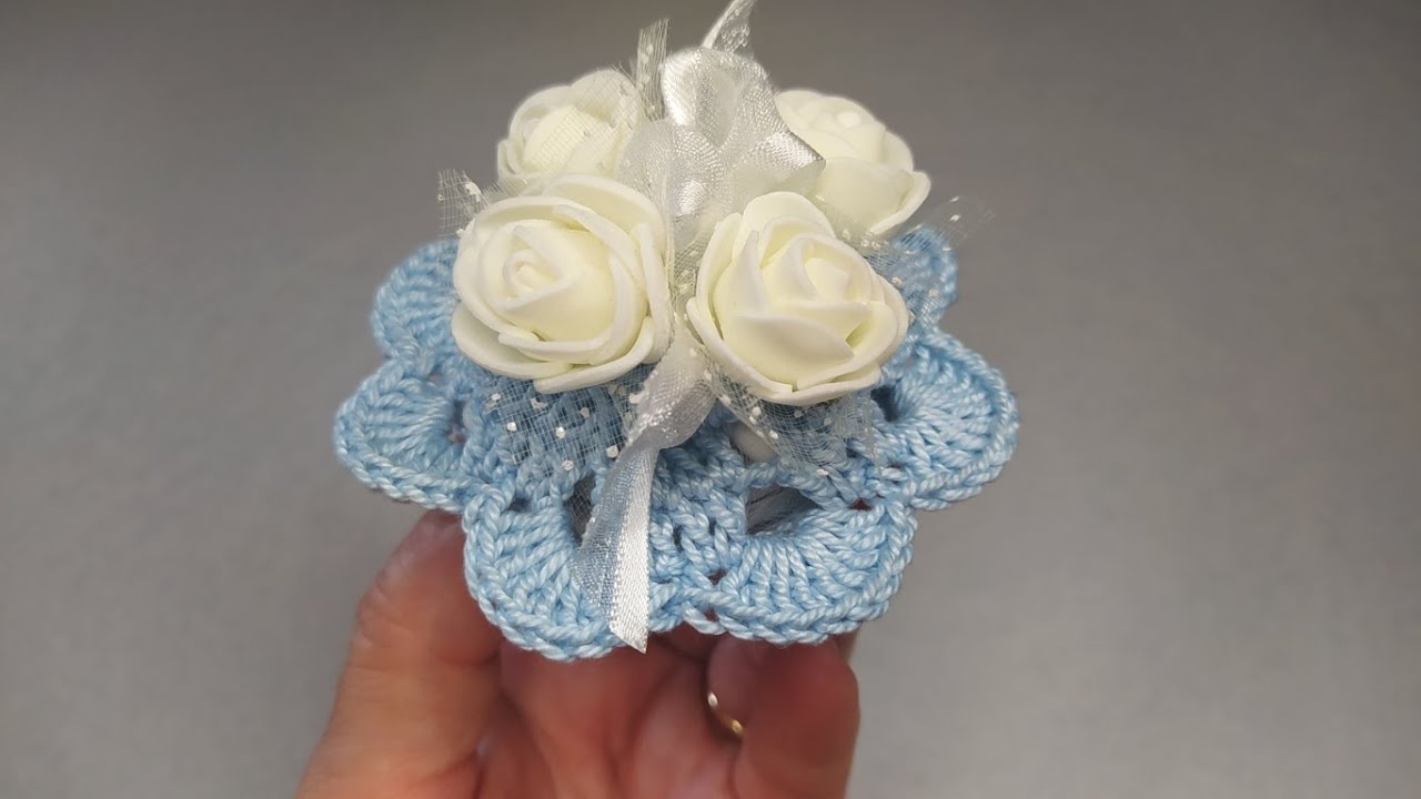 Учебное пособие по вязанию крючком свадебного сувенира 💐💕