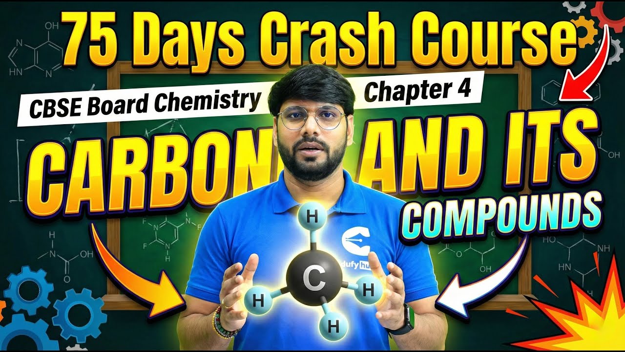 🔥 75 Days Crash Course Day-53 | Class 10 Chemistry | CH-4 Carbon & Its Compounds | Lecture-6 |