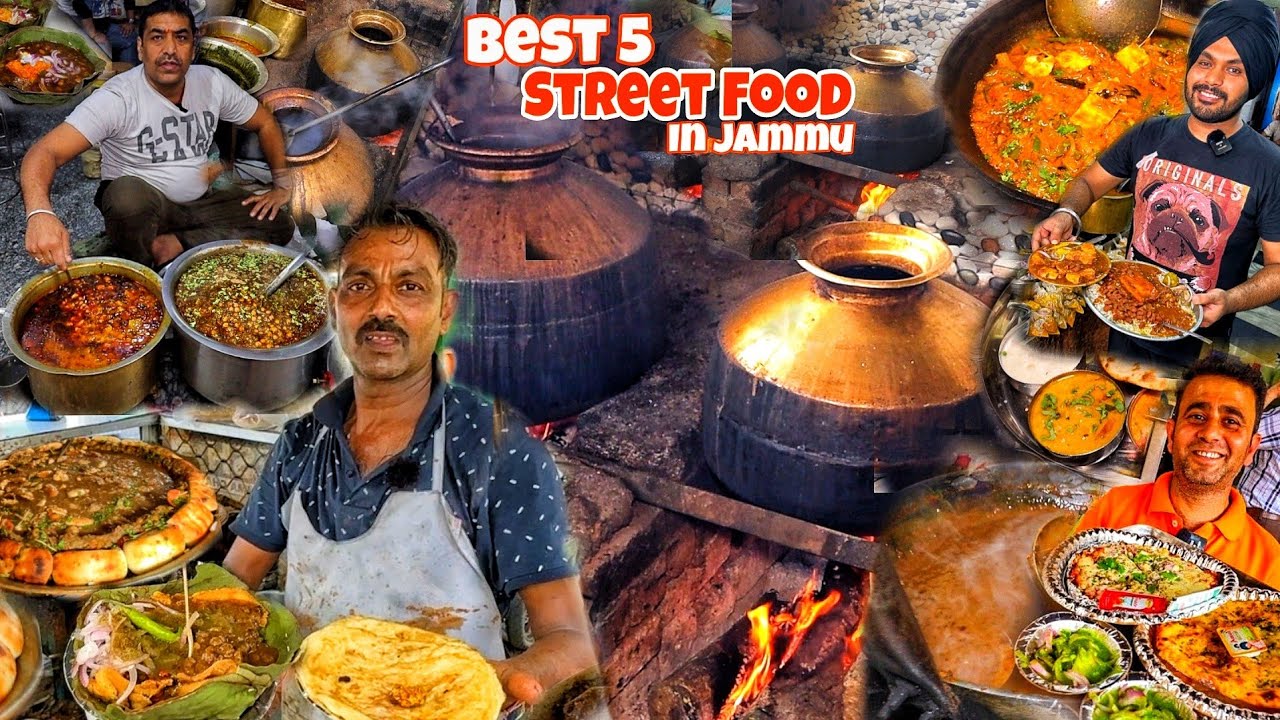 Top 5 Famous Street Food In Jammu | Rajma Chawal Pooria Chole Dal Makhni Pizza Naan Bhature Chole