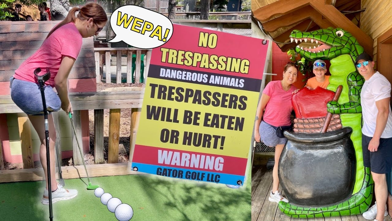 Playing Florida's MOST Dangerous Mini Golf Course! | Keep Ball On Course