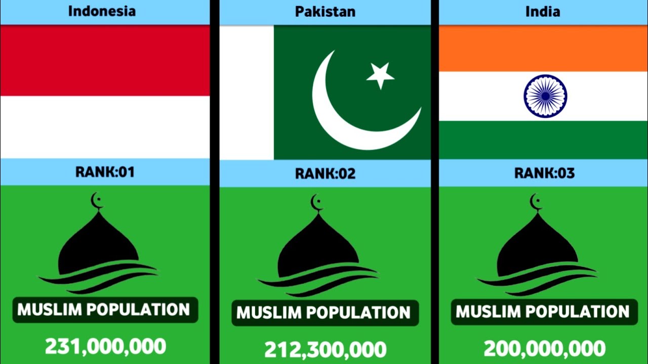 Muslim Population by Country 2024 | 3D Comparison