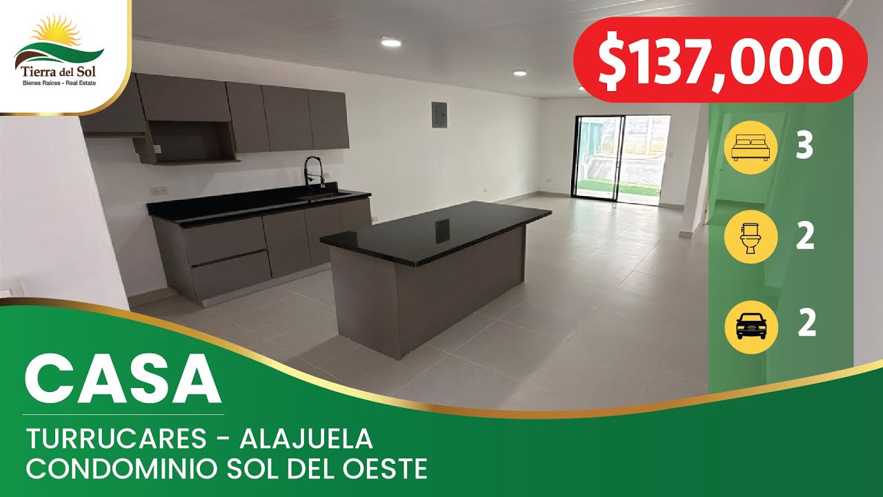 Casa a la venta en condominio Sol del Oeste en Turrucares de Alajuela.