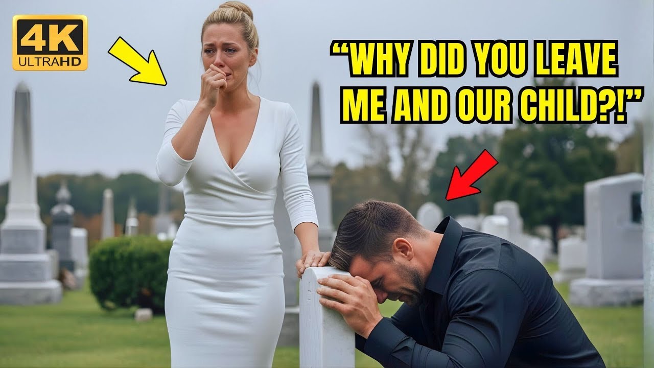 Single Dad Cries at His Ex-Wife’s Grave—Not Knowing She’s Alive and Watching Him