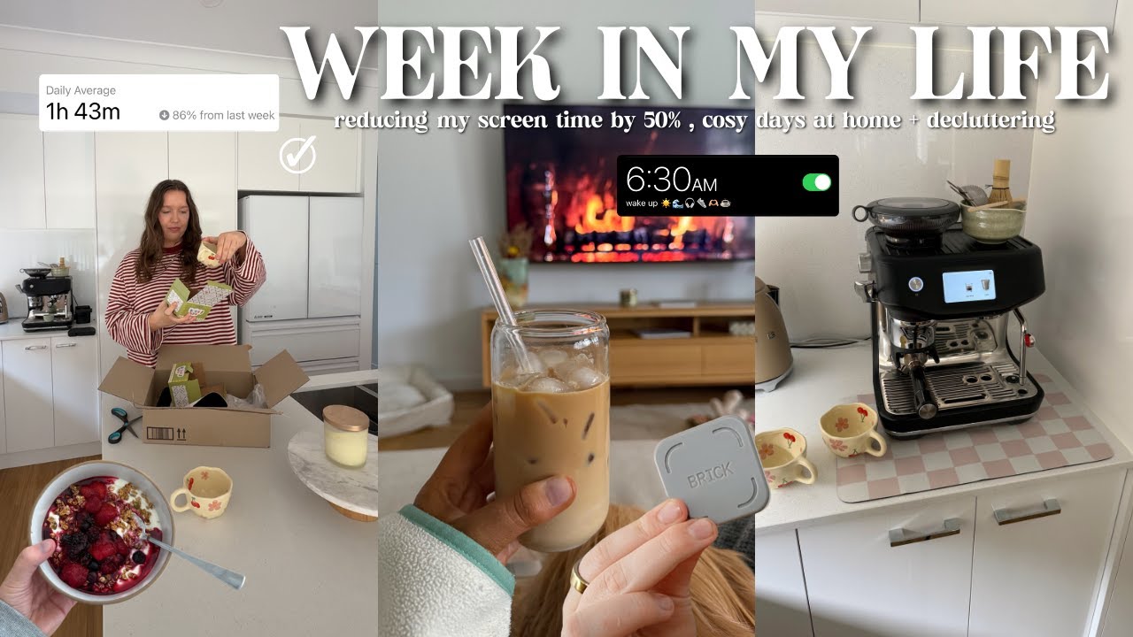 HELLO OCTOBER 🍂 reducing my screen time by 50%, cozy days at home + decluttering for the new season