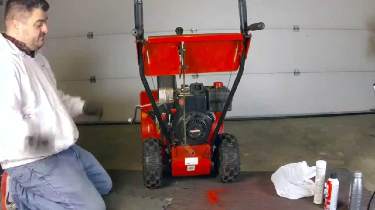 MTD Yard Machine snow blower maintenance & oil change