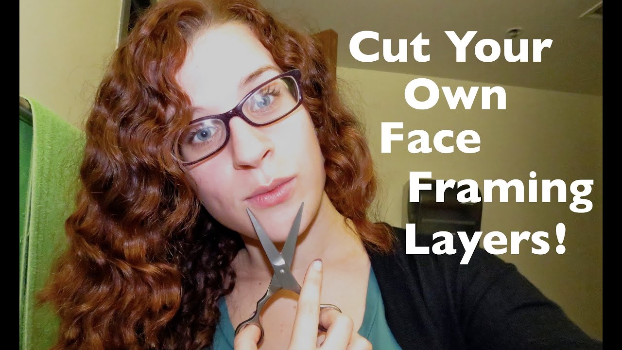 Cutting Curly Side Bangs / Face Framing Layers Yourself