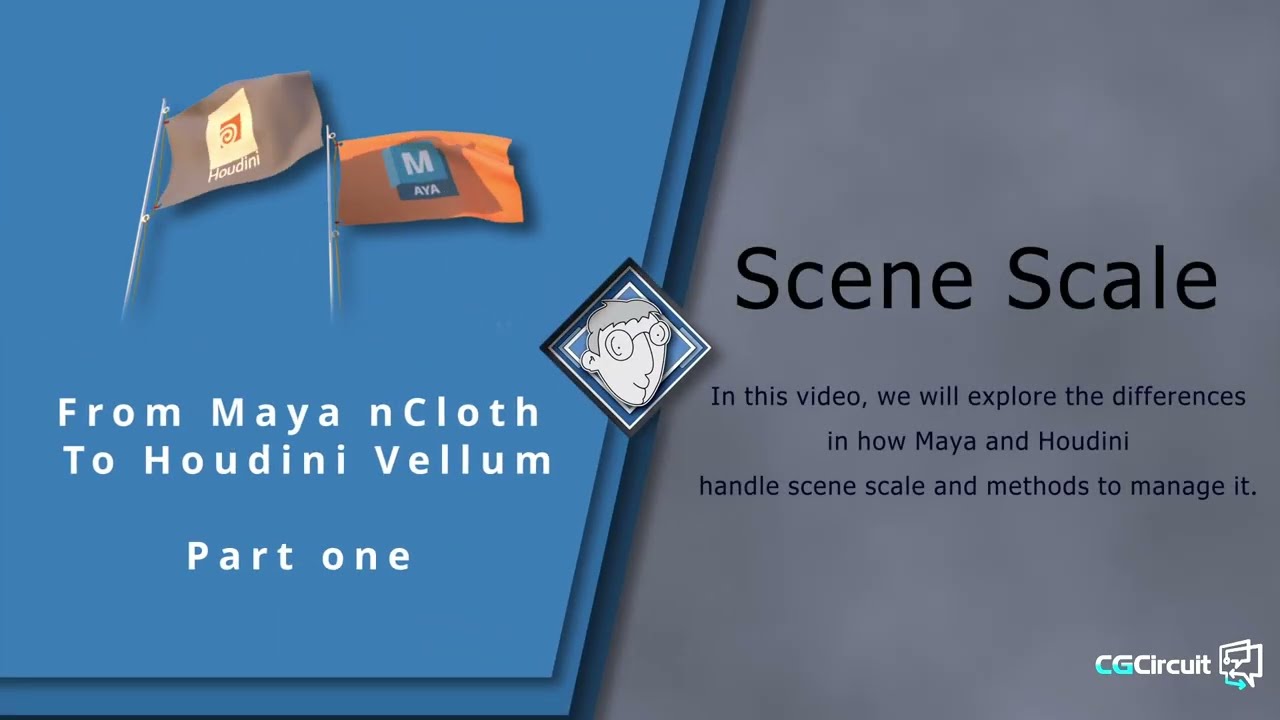 From Maya nCloth to Houdini Vellum lesson 01 Scene Scale