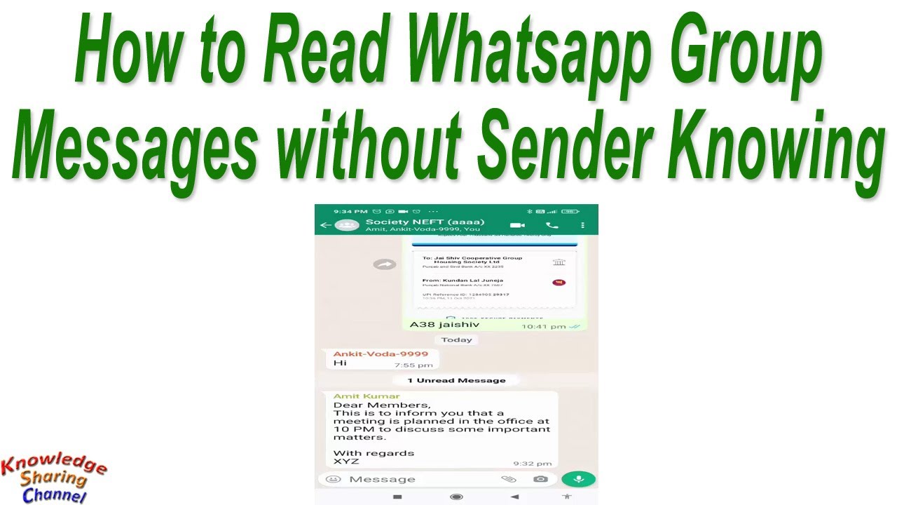 How to Read Whatsapp Group Messages without Sender Knowing