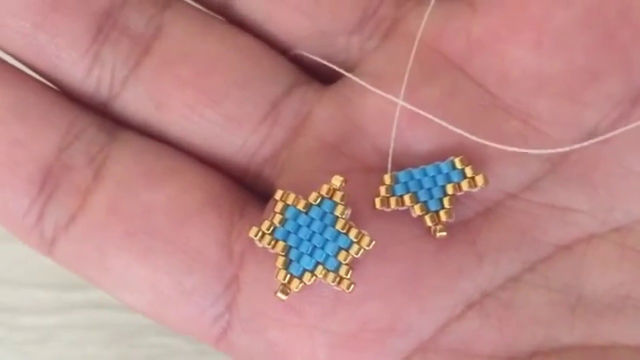 Tuğla tekniğiyle iki renkli minik yıldız yapımı