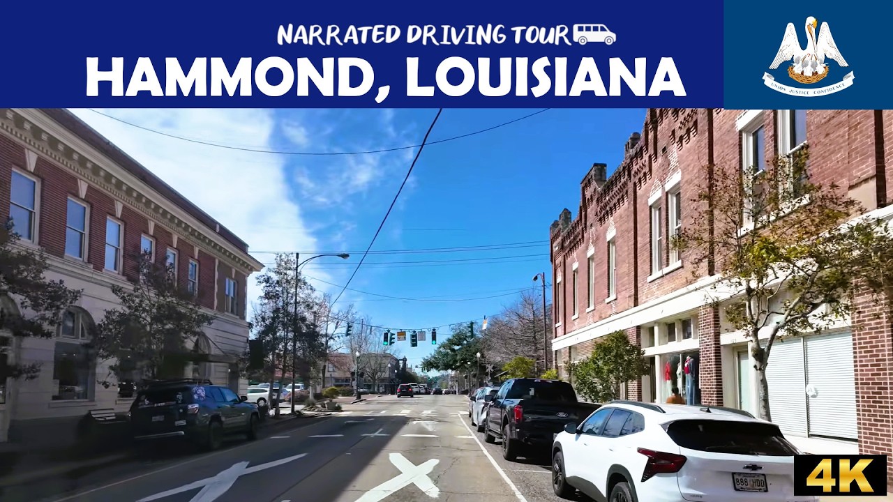 🚗 Хаммонд, Луизиана 🛣️ 4K Drive