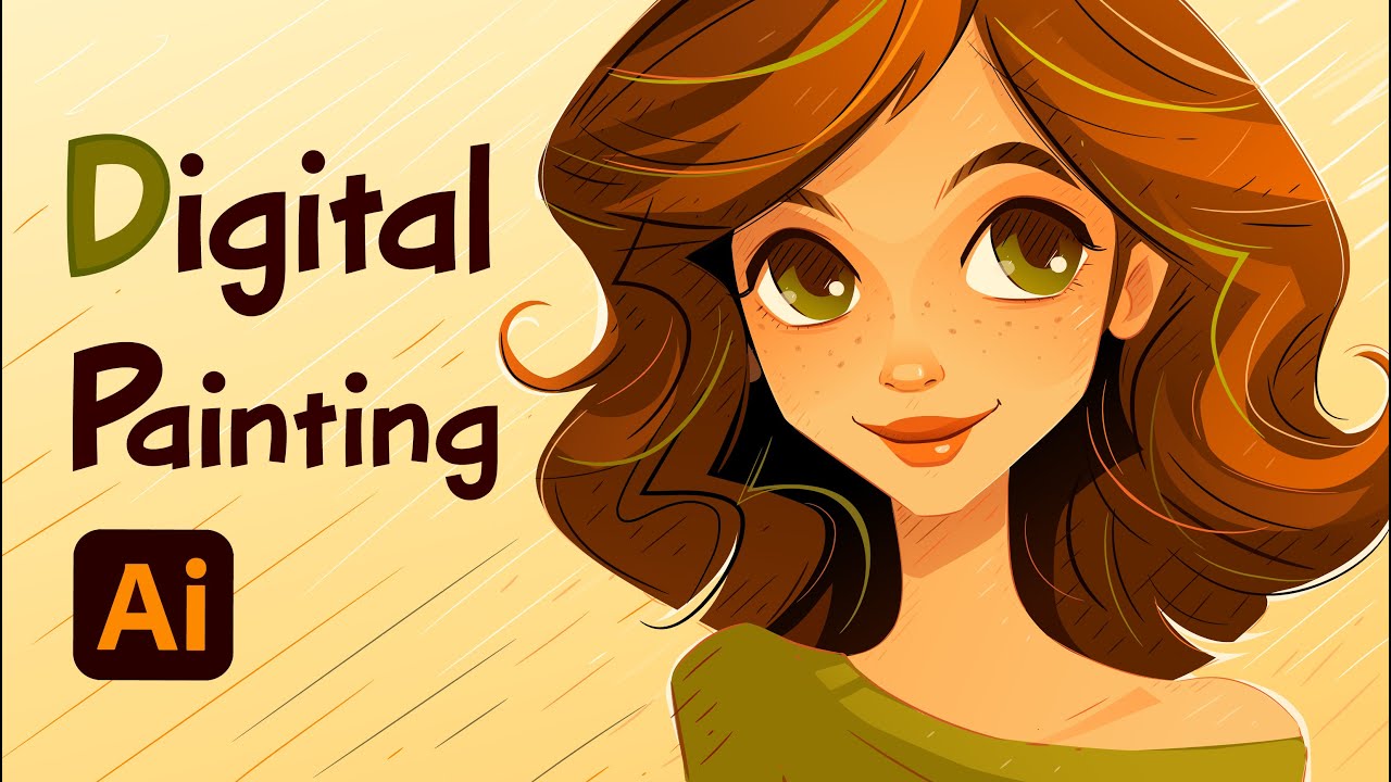 ADOBE ILLUSTRATOR PAINTING- Draw a Vector Cartoon Face With Me
