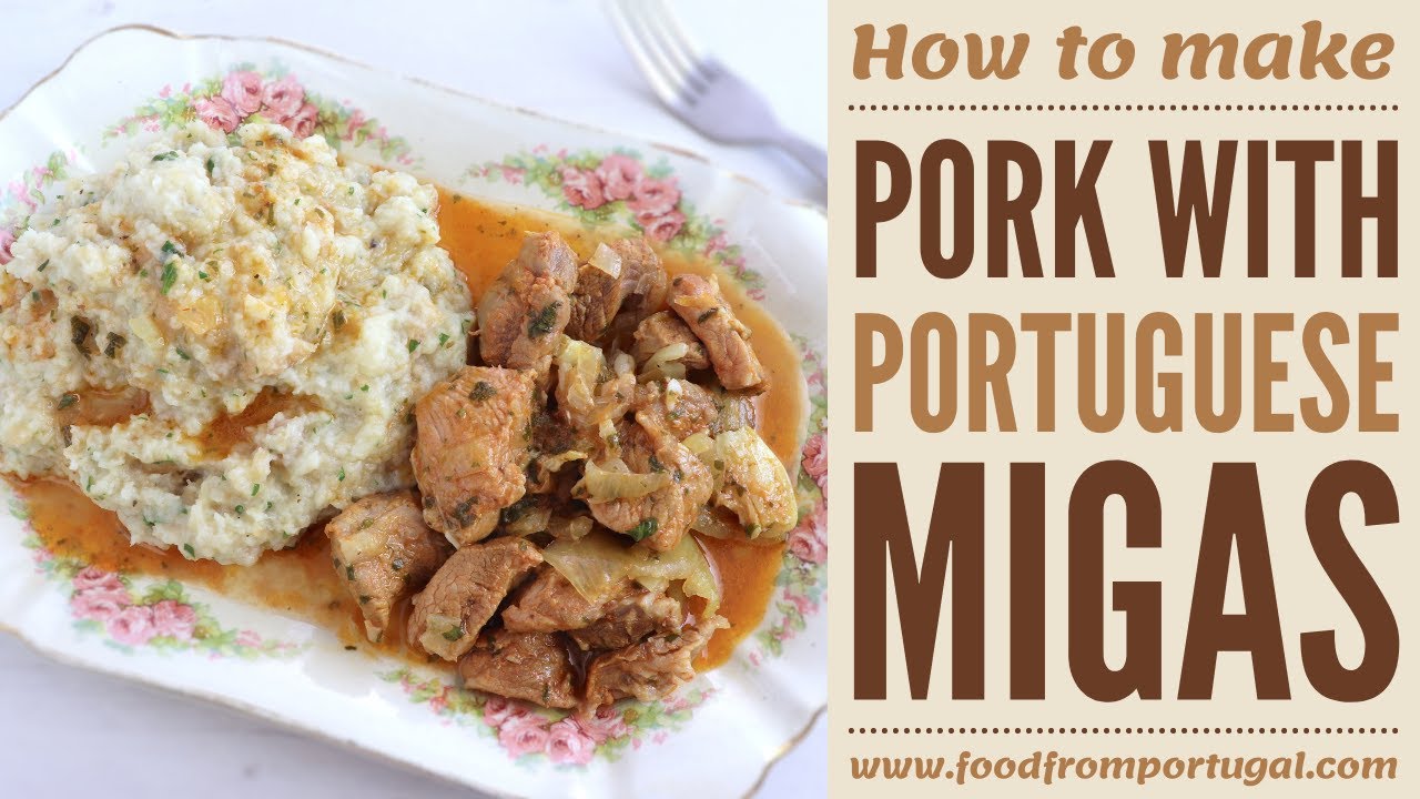 How to make Pork with portuguese migas | Food From Portugal