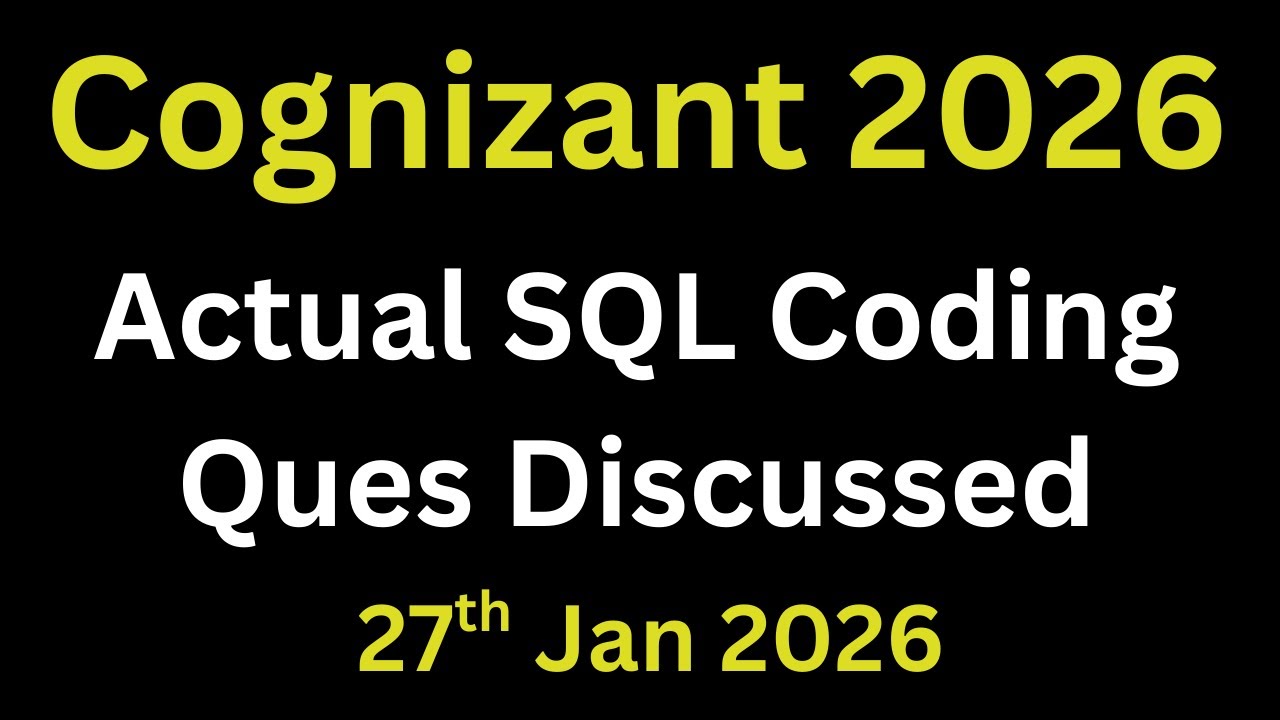 Вопросы по SQL для технической оценки Cognizant | Вопросы по SQL от Cognizant | Вопросы по програ...