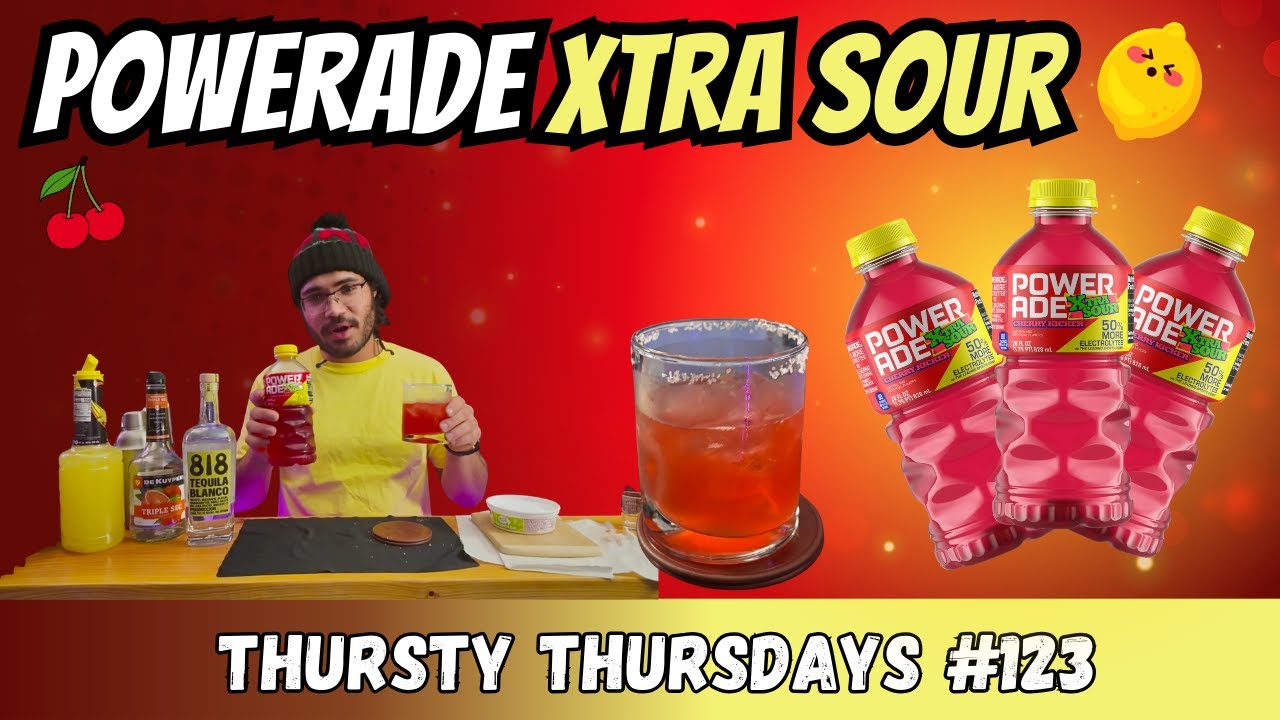Powerade Xtra Sour Review + Our Xtra Sour Margarita 💥🍋 | Thursty Thursdays 