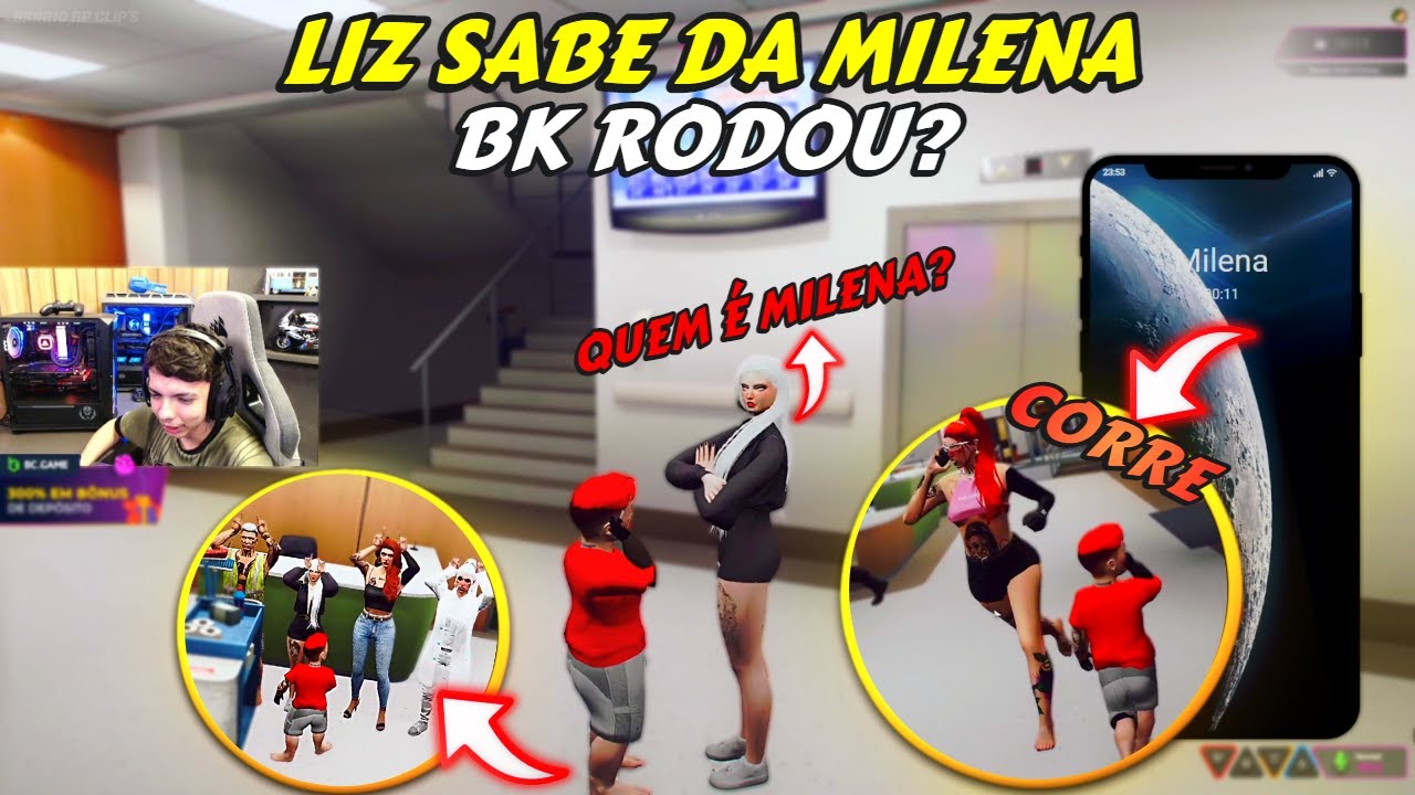 BK FOI ATRÁS DA MILENA NO HP E A LIZ ESTAVA LÁ | BK RODOU? - BKINHO RP CLIP'S