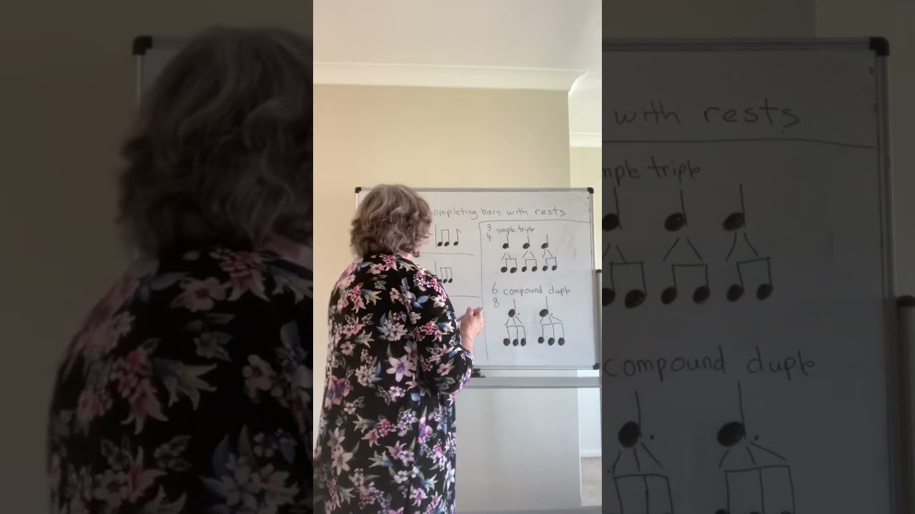 32. Music theory - completing bars with rests - compound and simple time