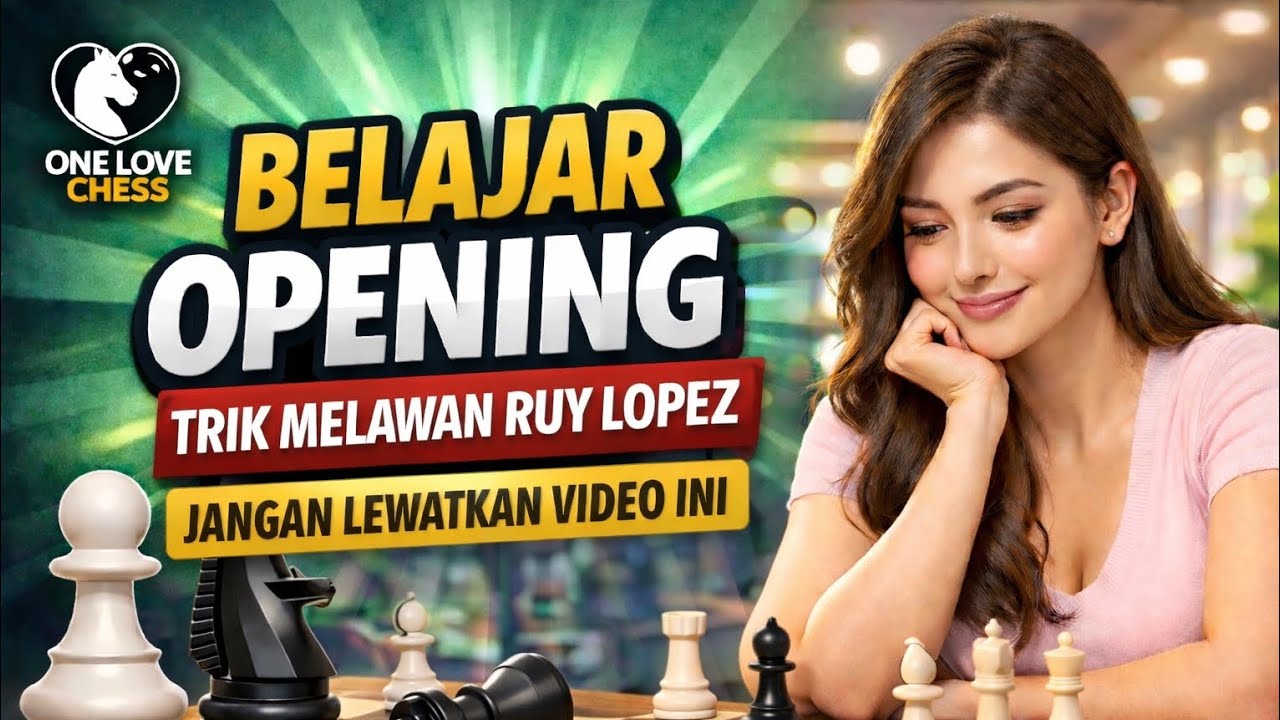 BELAJAR OPENING CATUR || OPENING TRIK MELAWAN RUY LOPEZ ||