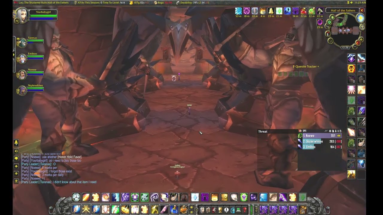 World of Warcraft TBC | Shattered Halls Normal | Spell Cleave Run |