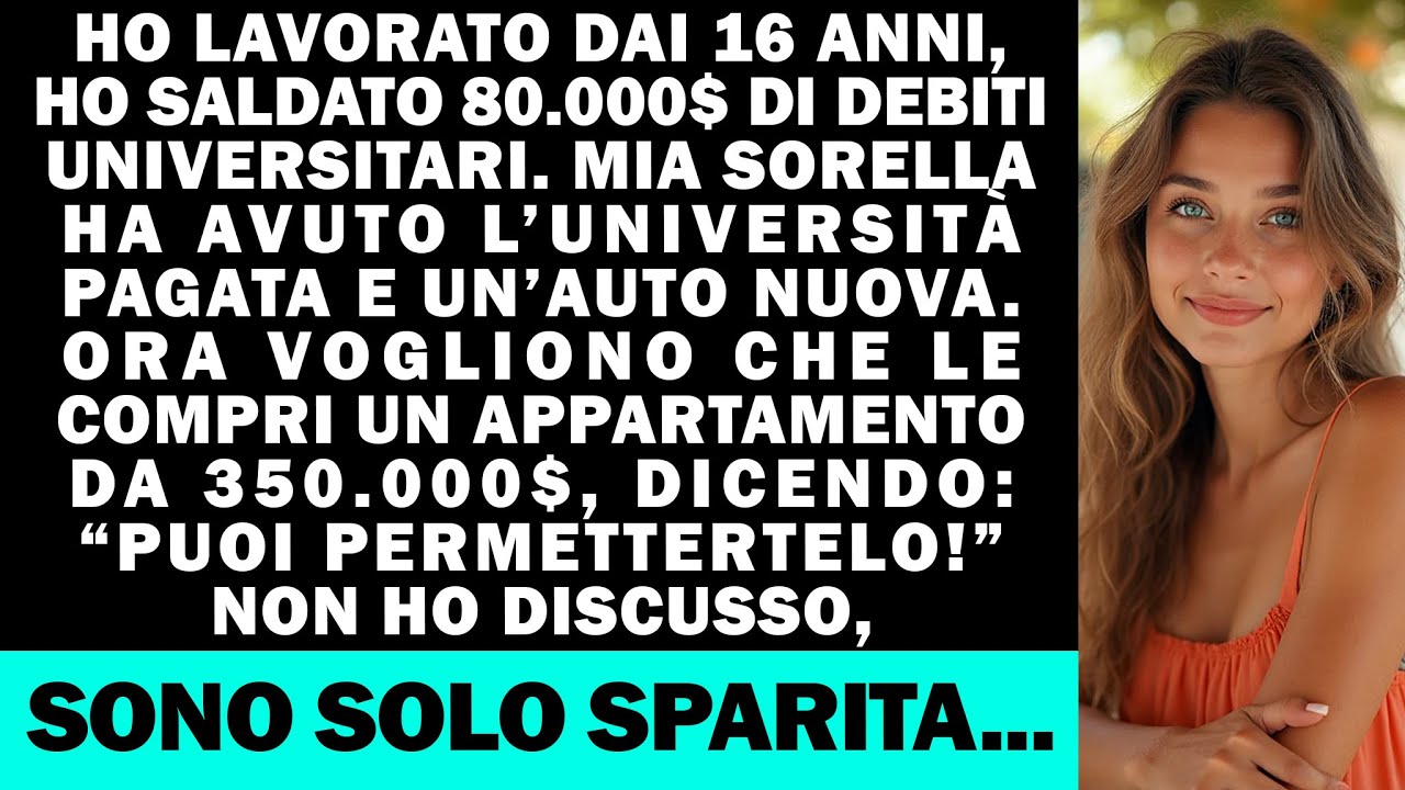 I miei genitori mi hanno imposto un mutuo da 350 mila $, ma ero già sparita...