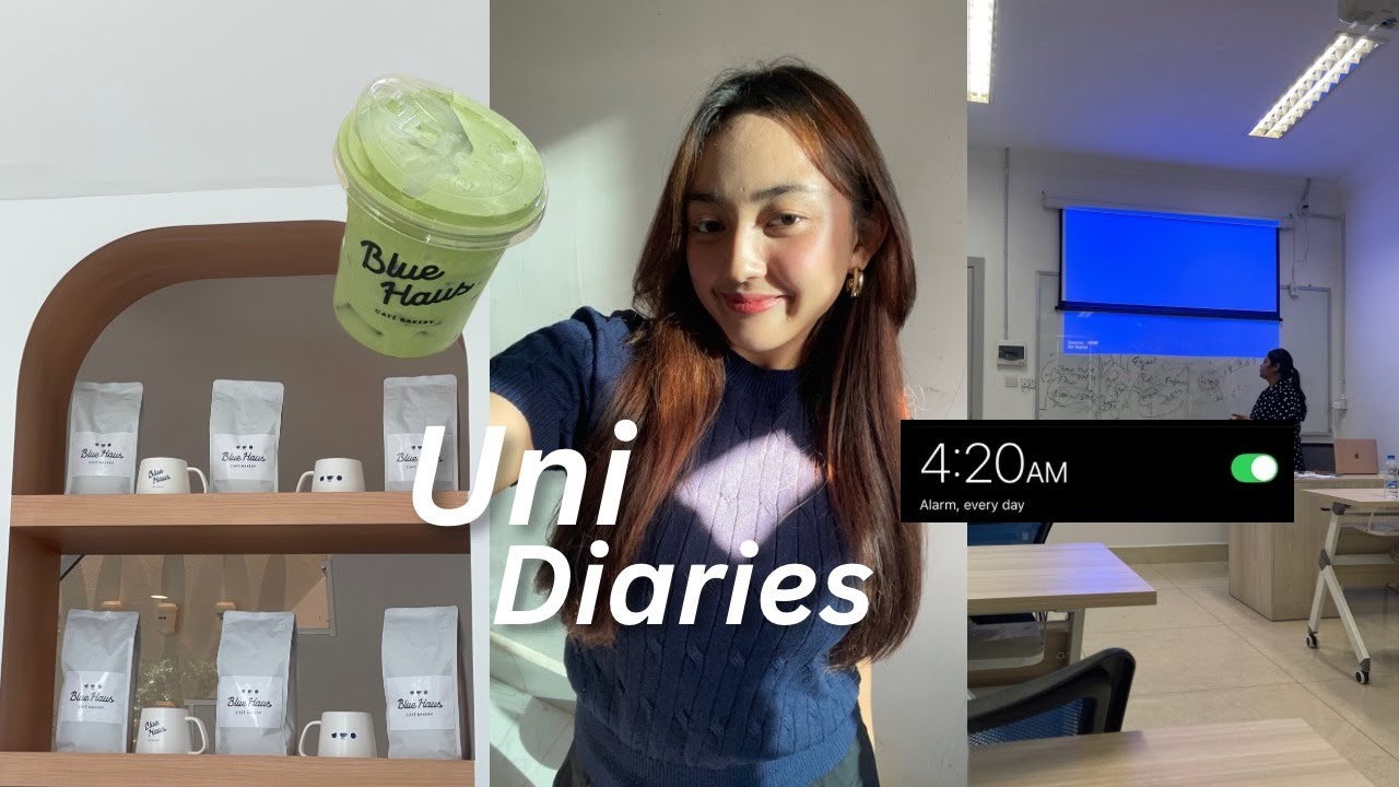 UNI DIARIES 📓🎧 productive and realistic day, matcha + presentation, cooking, grocery shopping!