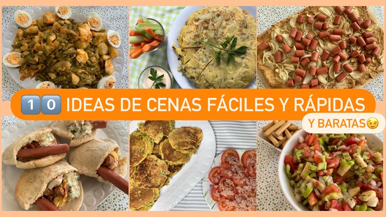 10 IDEAS de CENAS Fáciles, Rápidas y BARATAS🛒