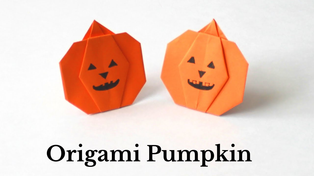 Easy Origami Pumpkin | Halloween Craft | Halloween Paper Pumpkin