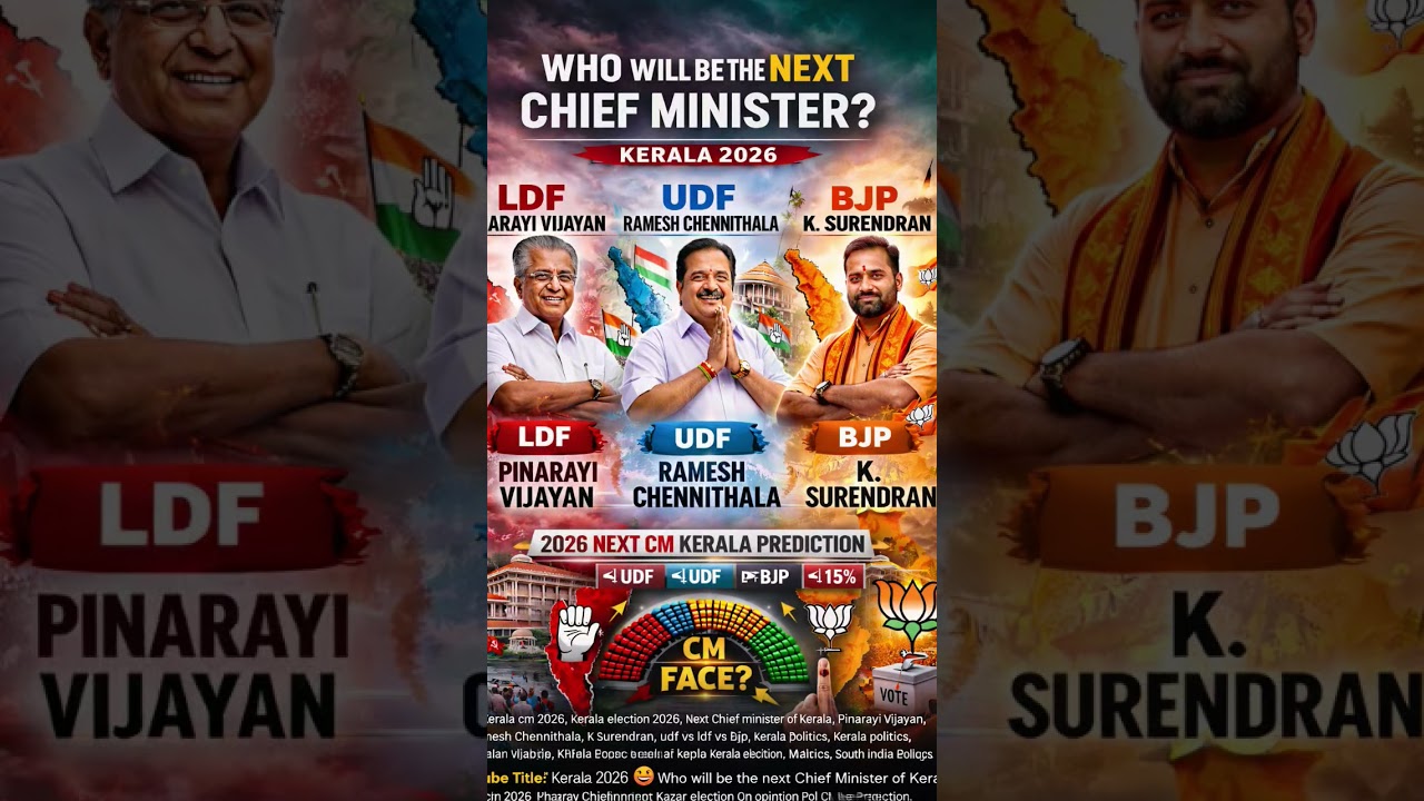 Next CM of Kerala 2026 🔥 | Kerala Election Prediction | LDF UDF BJP SurveyKerala Election 2026