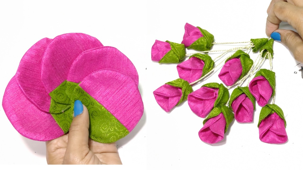 Beautiful Rose Flower Latkan Making at Home/ Latkan Banane ka Tarika/ Kapde ke phool banana/  Latkan