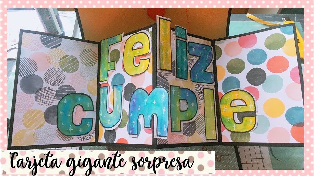 Tarjeta sorpresa gigante, cumpleaños, regalo novio o novia, fácil, interactive card, pop up, idea