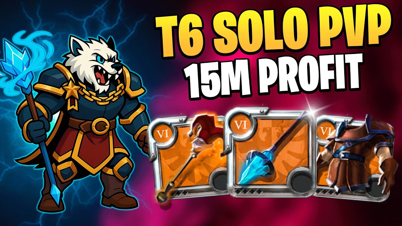 Fazendo Ci&ecirc;ncia no PvP Solo Build T6: Muito Lucro com Cajado de Gelo | Albion Online