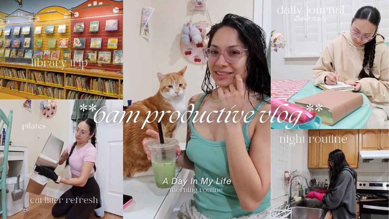 6AM morning routine🌷 | *productive* workout class, realistic healthy habits, & balancing mom life