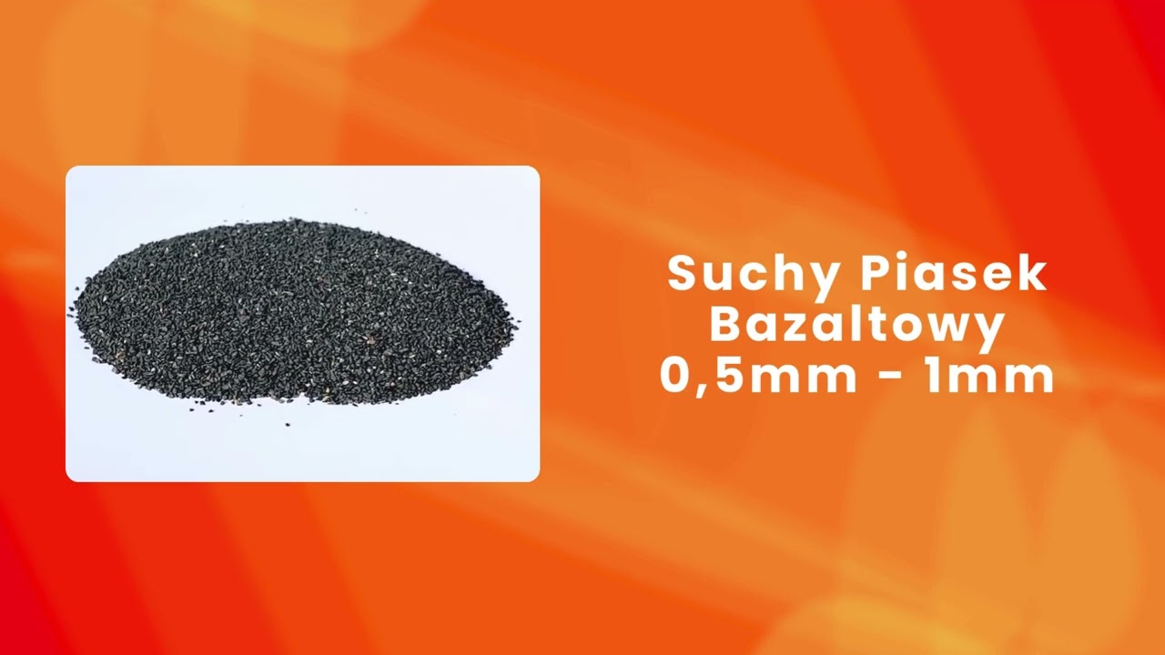 SUCHY NATURALNY PIASEK DEKORACYJNY BAZALTOWY 0,5-1 MM
