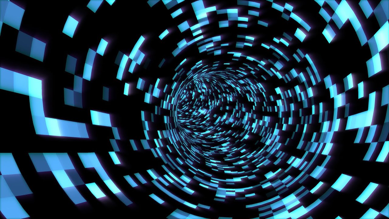 Fly in Digital Tunnel in Cyberspace Encrypted Network Information 4K Moving Wallpaper Background