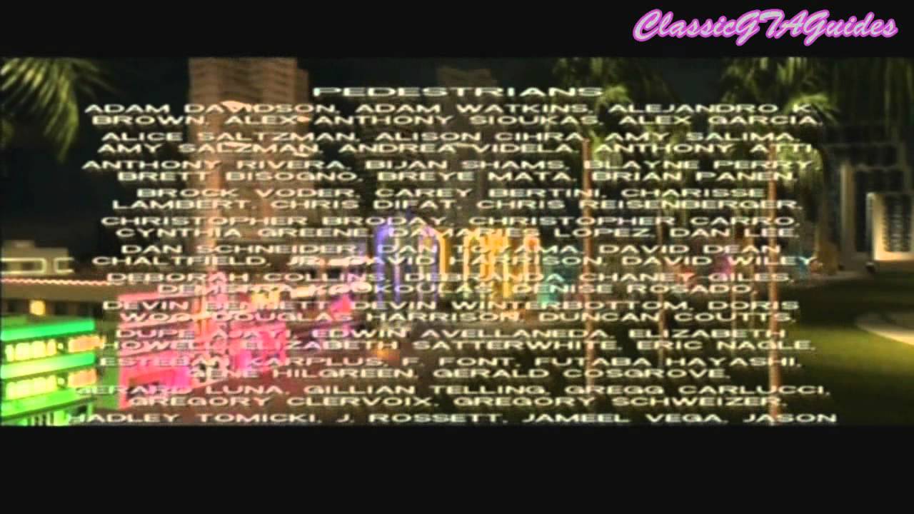GTA: Vice City: End Game Credits (PS2)